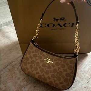 Coach Tan Signature Shoulder Bag